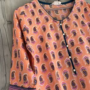 Peach Kurti Suit