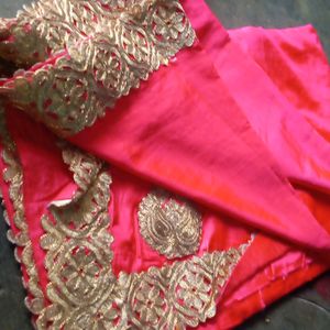 Silk Saree With Grand Embroidery