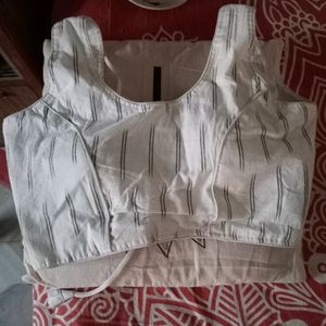 Back Open Tie Up Blouse
