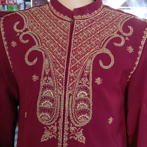 Branded Maroon Sherwani