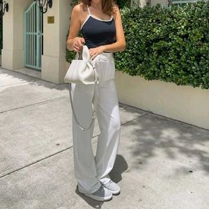 Stella White Side Hook Trousers