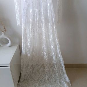 Imported Long Lace Beach Cover Up