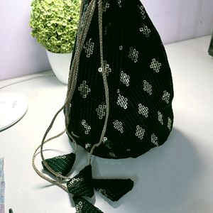 Party Potli Bag (Green)