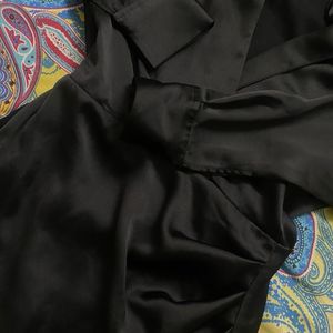 Zara Satin Shirt Dress