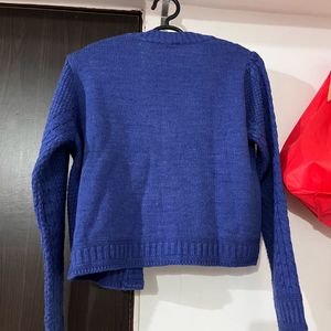 Dressbery Women Blue Cardigan Sweater