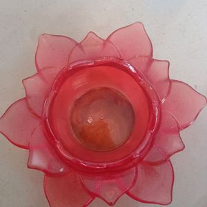 Lotus Tea Light Holder With Free Small Coaster