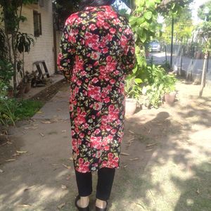 Soft Velvet Floral Kurta