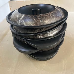 Black Marble Serving Bowls