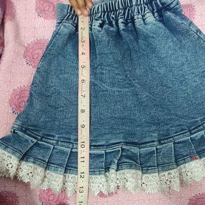 Denim Skirt For Kids(2-3) Yrs