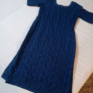 Blue Chicken Karo Kurti Beautiful