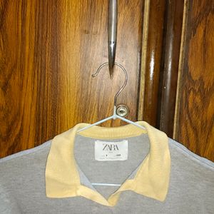 Zara Girls Polo Shirt Gray