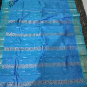 Blue Pure Kancheepuram Silk Saree