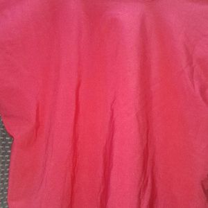 Round Neck Strechable Pink Crop-top/blouse