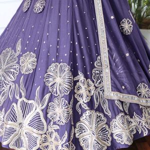 Floral Purple Lehenga