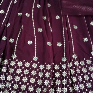 New Purple Lenga Choli Gown