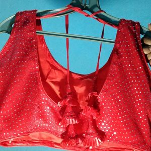 🔴Mirror Design Red Blouse  For Women