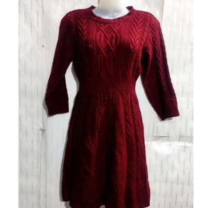 Woolen Sweater Dress For women's