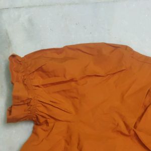 Women Beautiful Rust Colour Top With Tag