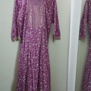 Cotton Anarkali Kurti Set