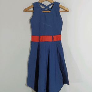 Dark Blue And Pink Dress (Girls)