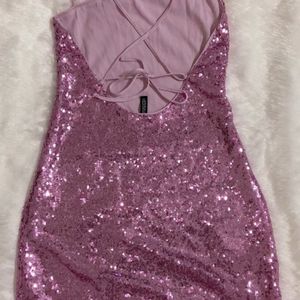 H&M Hm  Bodycon Party Barbie Pink Birthday Dress