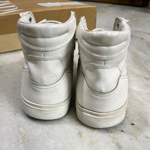 ZARA HIGH TOP LEATHER SNEAKERS UK 7 (41)