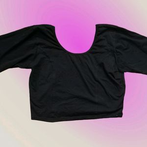 black Slip On Blouse