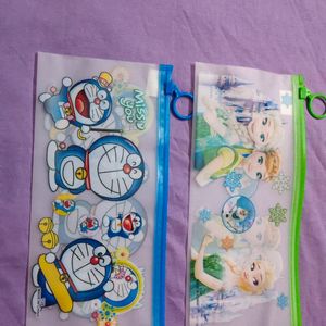 2 Pencil Bags(Plastic Multipurpos Waterproof Pouch