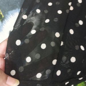 Stylish Soft Neted Polka Dotted Top