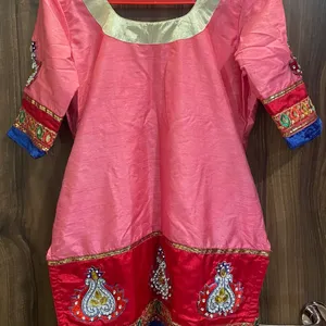 Pink Ethnic Kurta Pant Set