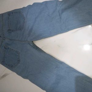 High-Waisted Light Wash Denim