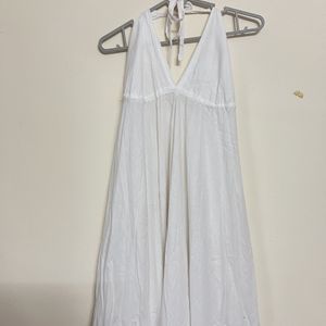 White Goan Halter Neck Gown