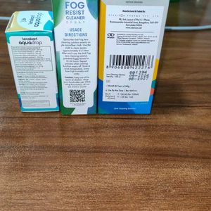 Pack Of 3 Lens Cleaner Fog And Eye Drop