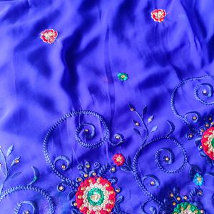 New Without Tag Embroidered Saree