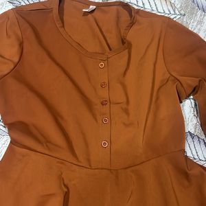 New Orange Top, Can Be Wear As A Crop, Full Sleeve