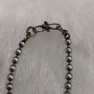 Silver Look Alike Long Necklace