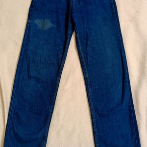 Nifty Navy Blue Straight Fit/Wide Leg Jeans