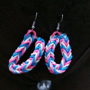 Multicolor Handmade Rubber Earings