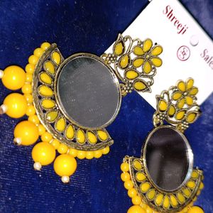 Yellow Mirror Earrings