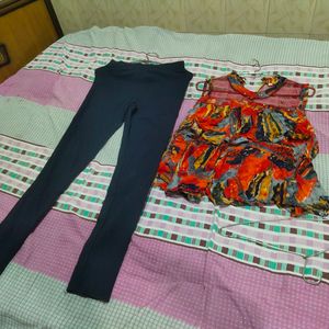 Buy Women High Waist Pants Get Top Free