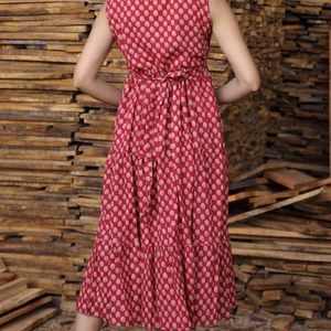 Hand- Block Printed Long Dress