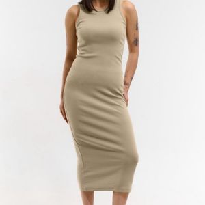 H&M Beige Midi Dress