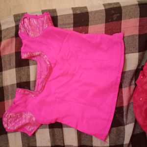 Pattu Top Pink Colour