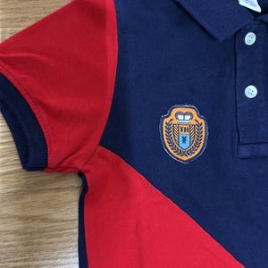 Collar T-shirt For Kids - Blue