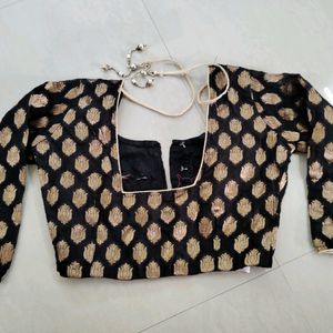 Black And Golden Design Blouse