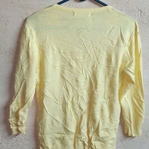 Ladies Fashion Cardigan Casual Top Yellow