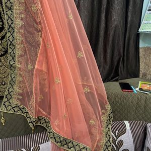 Velvet Mehroon Wedding Lehnga