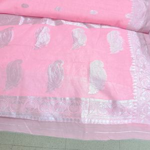 Light Pink Banarasi Saree