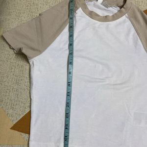 Beige Sleeve Baby Tee