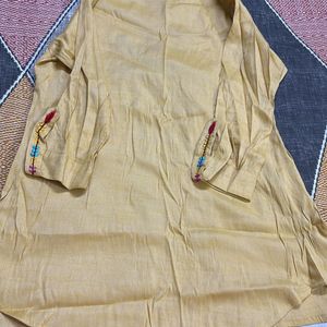 Gold Embroidered Kurti Top